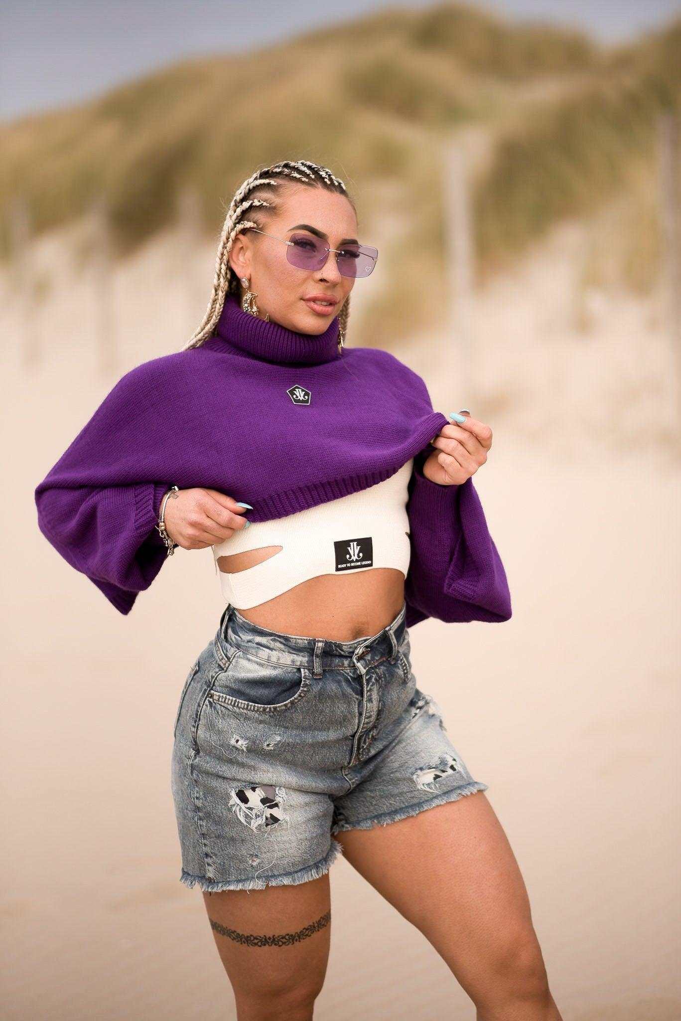 Stijlvolle paarse sweater voor dames van JAIVIE.