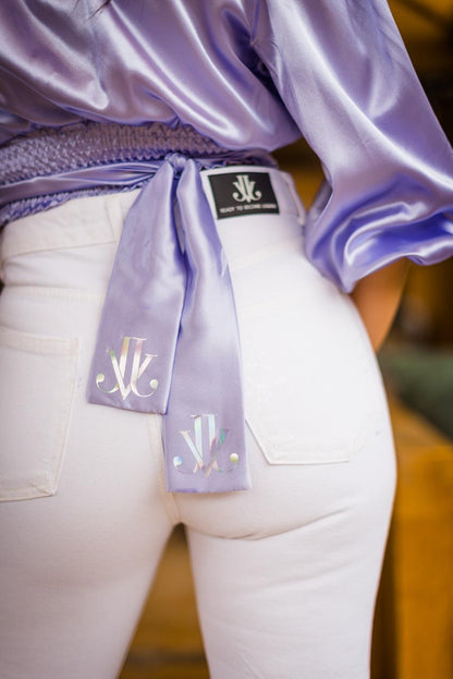 Achterkant van de B-Fly Blouse Lila.