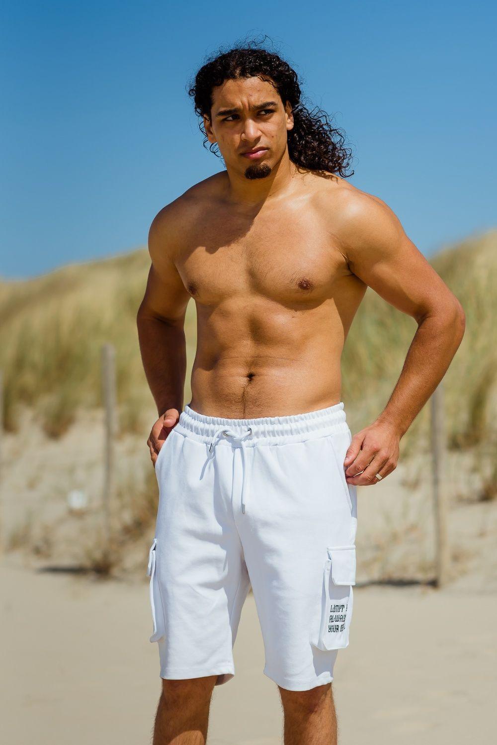 Limit Short White witte cargo short voor heren - afbeelding 4