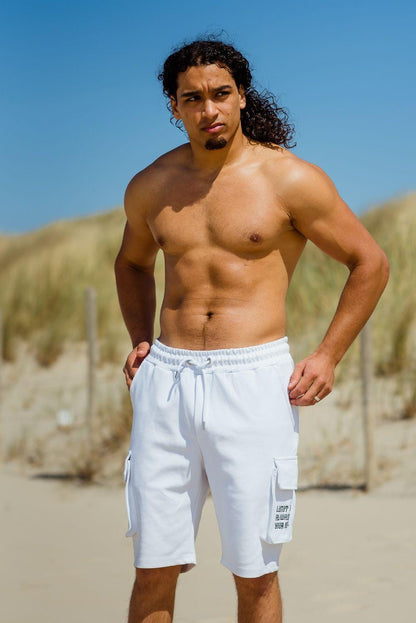 Limit Short White witte cargo short voor heren - afbeelding 4