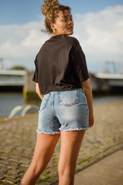 Denim Short Ript slimfit zomer short