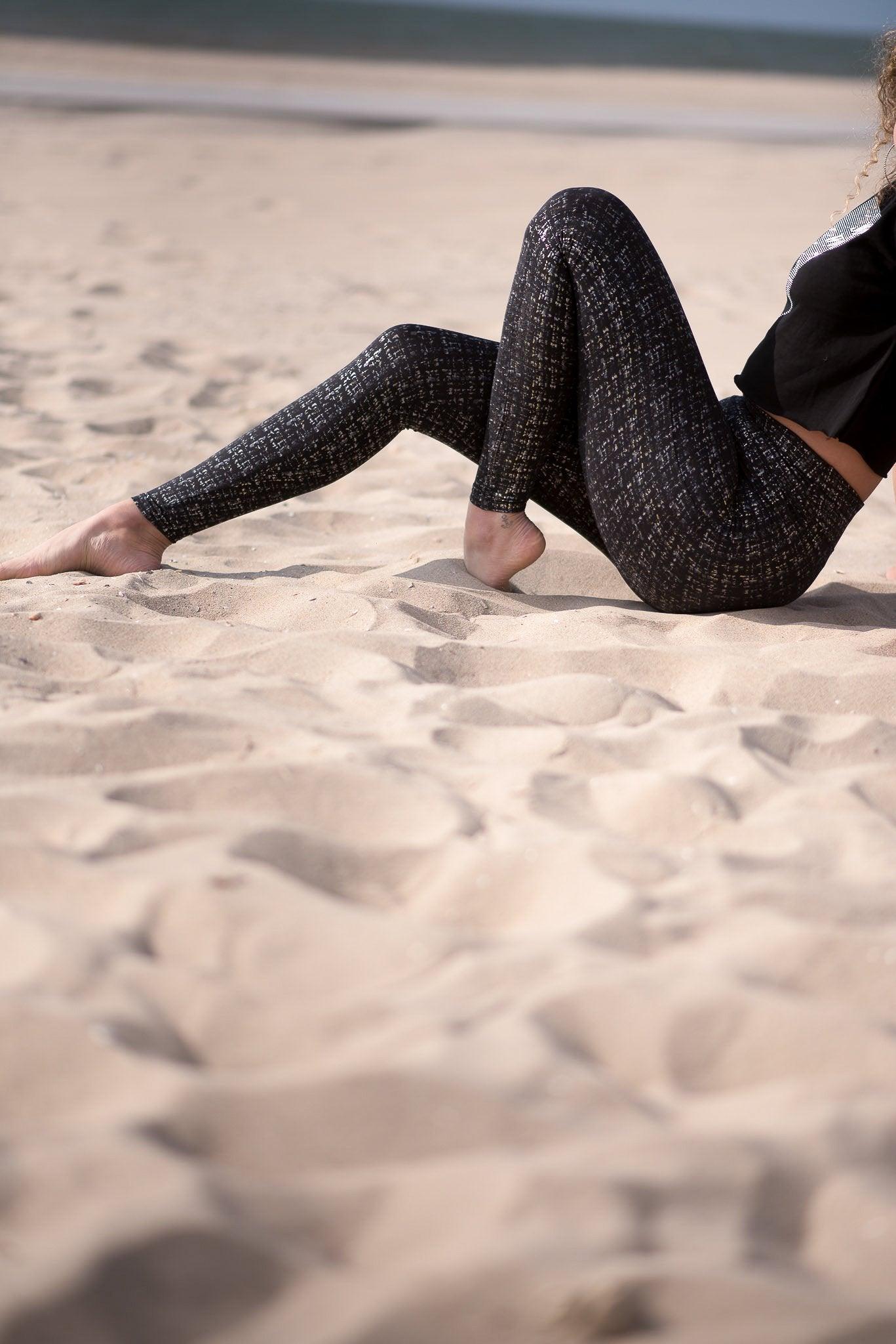 Disco Legging zwarte dameslegging met gouden details - afbeelding 3