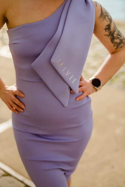 Lil Bow Dress lila feestjurk voor dames - afbeelding 3