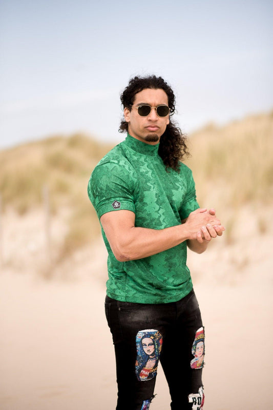 Emerald Mock Neck Shirt van JAIVIE voor heren.