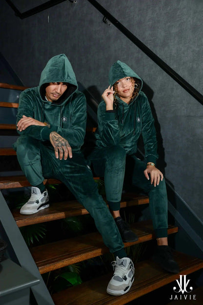 Green Velour Tracksuit van JAIVIE