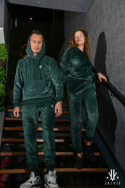 Green Velour Tracksuit van JAIVIE