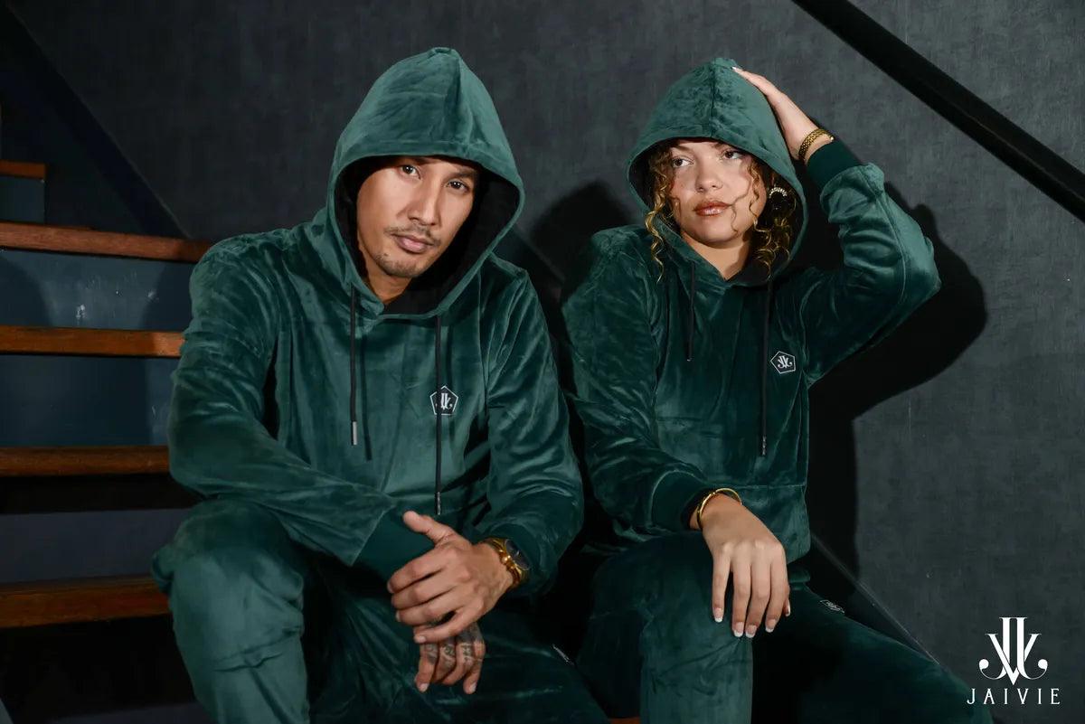 Green Velour Tracksuit van JAIVIE