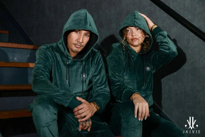 Green Velour Tracksuit van JAIVIE