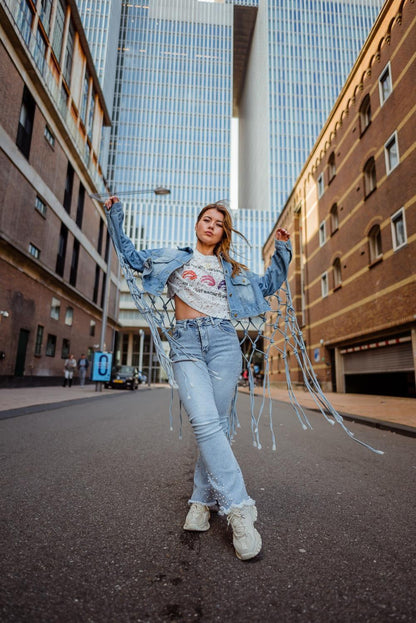 Knitter Oversized Denim Jacket voor dames