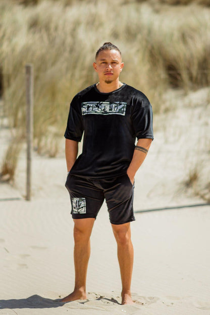 Legend Army Velvet Set zwarte tweedelige heren set