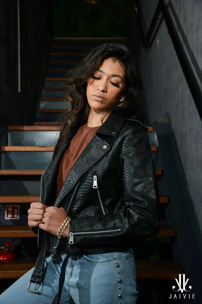Lovely Snake Leather Jacket van JAIVIE