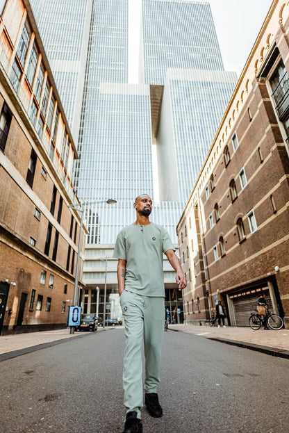 Mint Gang Suit mintgroene tweedelige zomerset voor heren