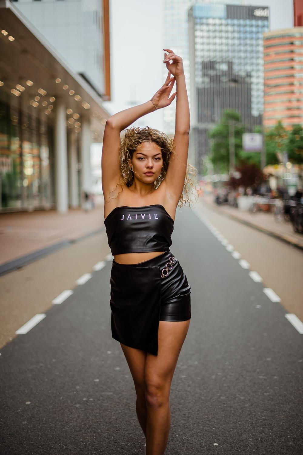 Detail van Strap Leather Top van JAIVIE