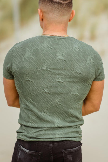Camouflage JV Shirt army green slimfit shirt heren - afbeelding 4