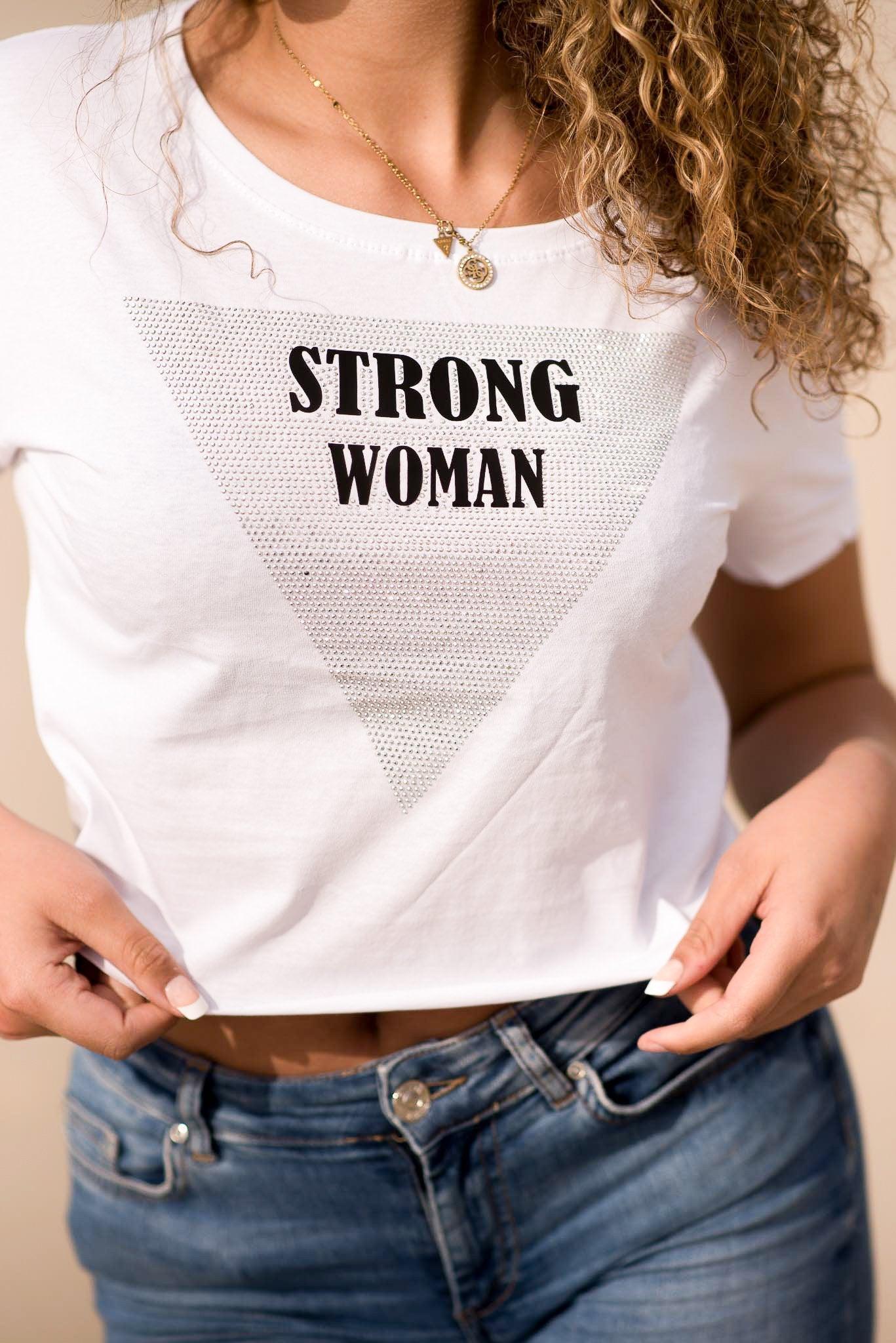 Achteraanzicht van Strong Woman Crop Top van JAIVIE