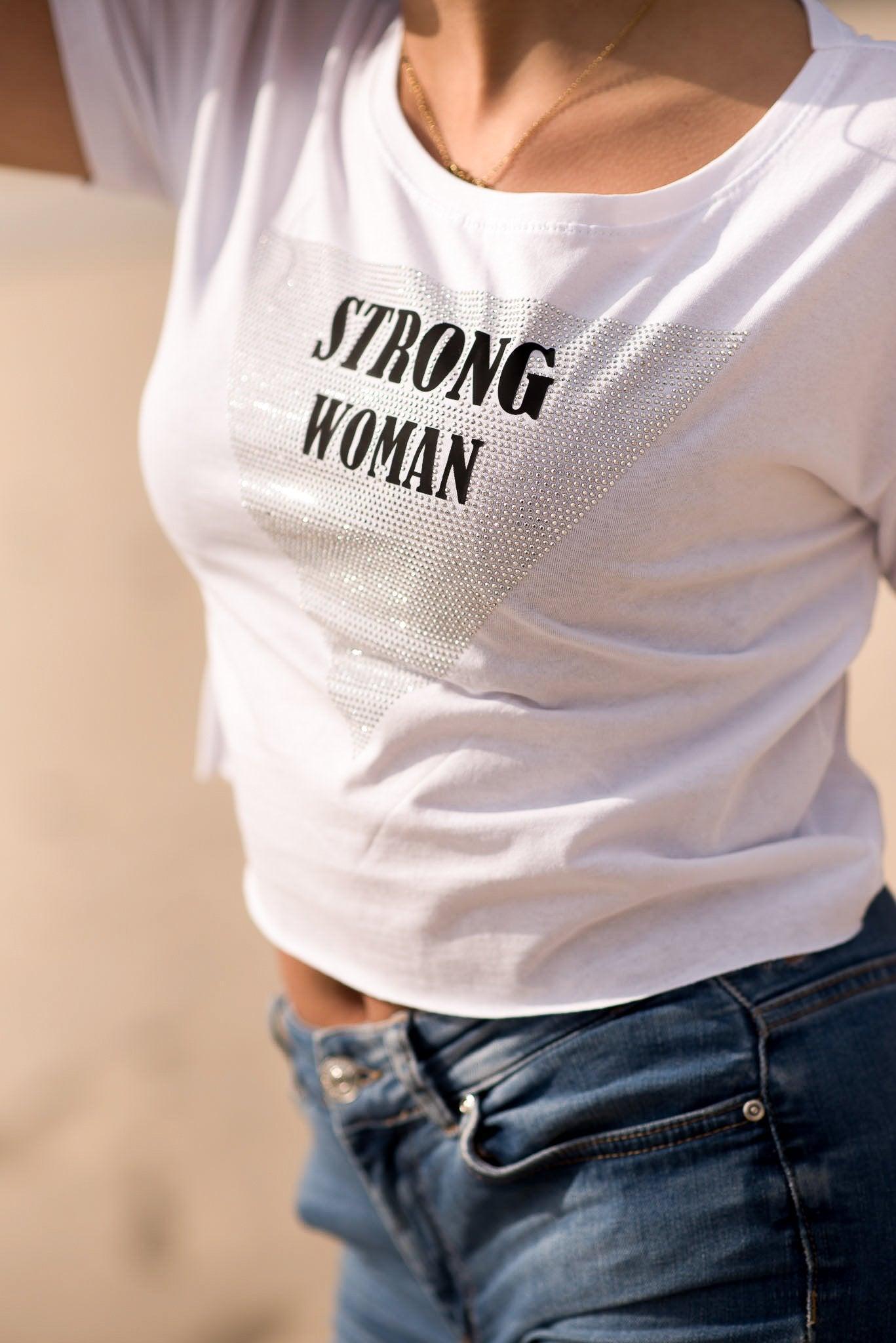 Strong Woman Crop Top van JAIVIE