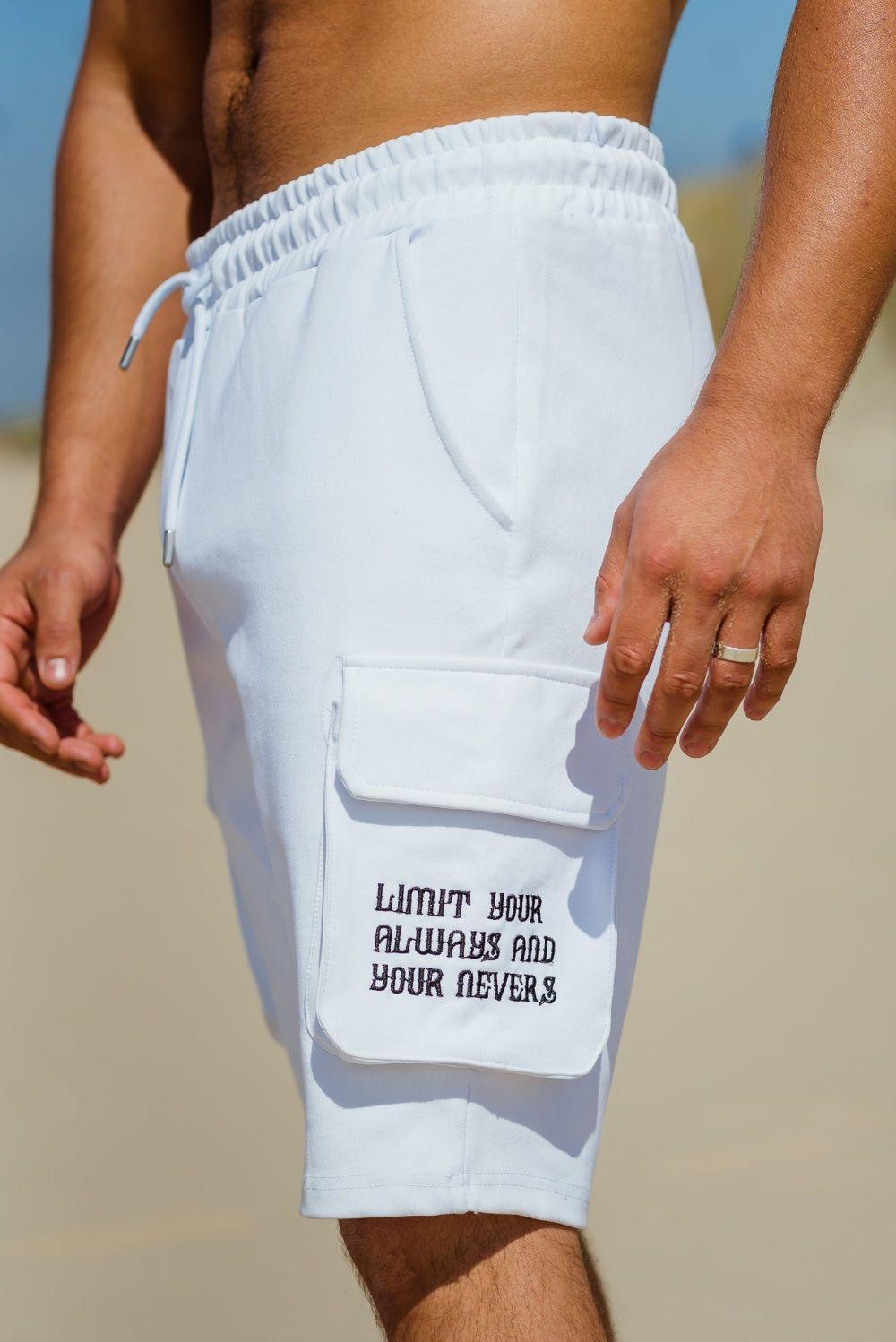 Limit Short White witte cargo short voor heren - afbeelding 2