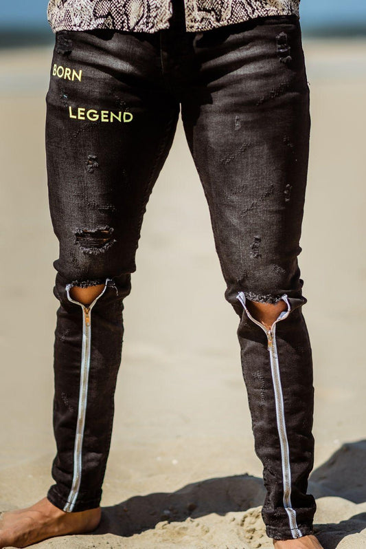 Zwarte skinny jeans voor heren van JAIVIE.